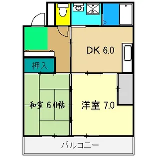 ル・フルール大川筋【5階】の間取り
