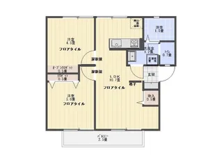コーポ・ミヤデラ【2階】の間取り