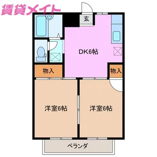 モノクロハウス【2階】の間取り