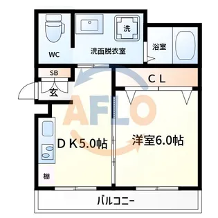 FUKUE BLD【6階】の間取り