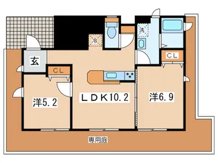 エコフォーリア青葉台【1階】の間取り
