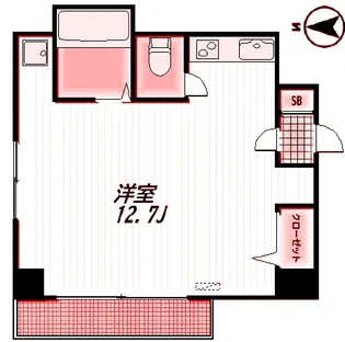 コートハイム横浜【5階】の間取り