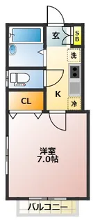 フラワーハイム【1階】の間取り