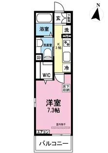 Philia Flats M・I/フィリアフラッツ【1階】の間取り