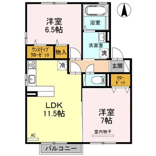 プラム C棟【2階】の間取り