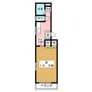 カーサすずらん【2階】の間取り