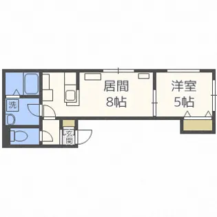 リバーサウス菊水II【3階】の間取り