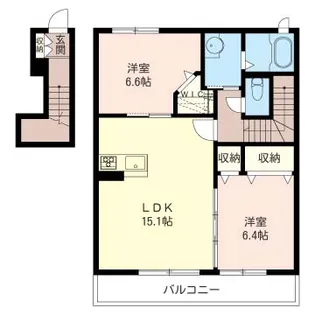 第IIムツミハイツ【2階】の間取り