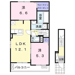 グランシャリオ高屋敷【2階】の間取り