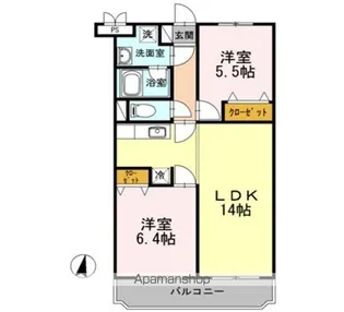 ベルタウン【3階】の間取り