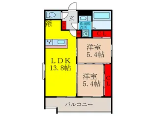 Prosper South Villa【2階】の間取り