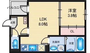 リーガル高畑【2階】の間取り