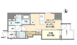 ルジェンテ上野松が谷【8階】の間取り