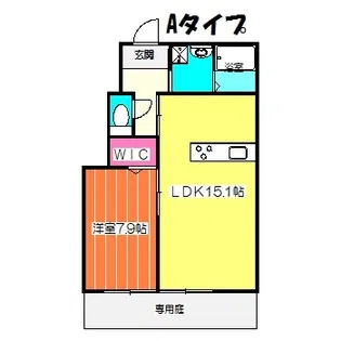 パナコート田園【1階】の間取り