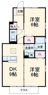 グランディール A【1階】の間取り