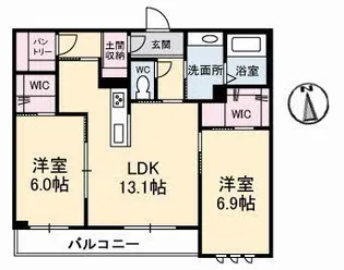 ニューマルセリーノ【2階】の間取り
