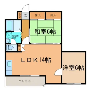 タウン13【3階】の間取り