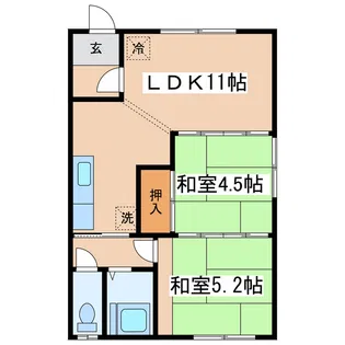 グリーンハイツ(城山)【1階】の間取り