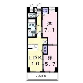 M V【5階】の間取り