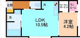 keys clair粟田(キーズ クレール)粟田【1階】の間取り
