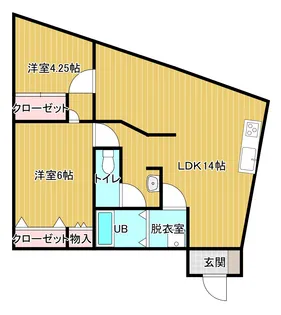 嘉麻川ビル【6階】の間取り
