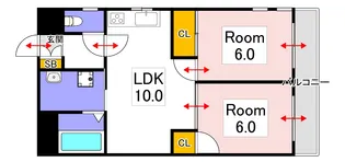 ガーディニア横井【2階】の間取り