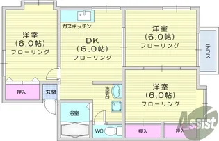 アネックス南光台【1階】の間取り