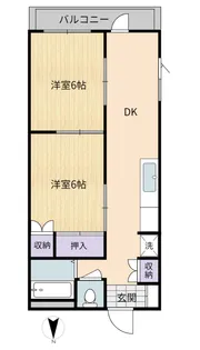 プラザ城山【3階】の間取り