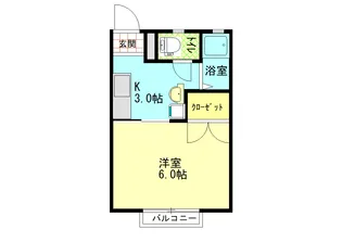 メゾンアミータ【1階】の間取り