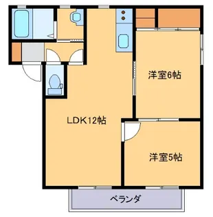 トロワジェーム【1階】の間取り
