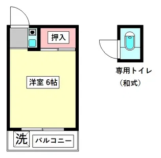松葉荘【3階】の間取り