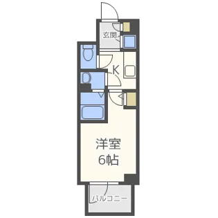エスリード難波ステーションゲートノーステラス【2階】の間取り