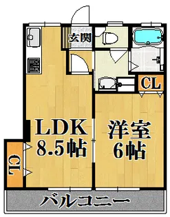 パラツィーナ二見【4階】の間取り