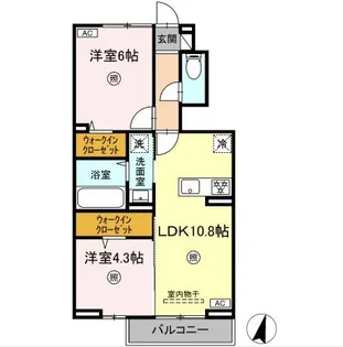 ロイヤルタウン上峰 C【1階】の間取り