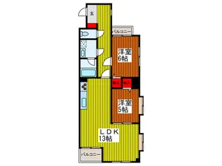 フローラ並木参番館【3階】の間取り