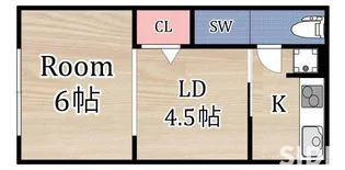 はちふく文化GAMO 4【2階】の間取り