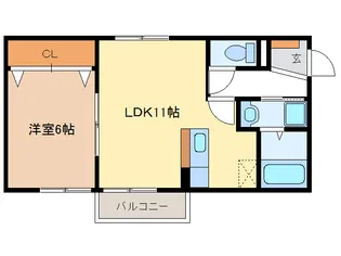 メゾン アルトウム【1階】の間取り