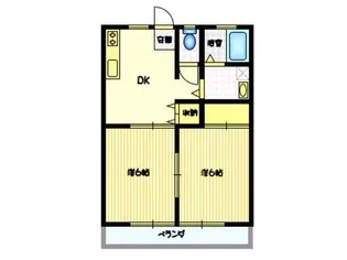 ディアコート松【2階】の間取り