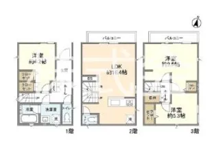 埼玉県川口市西川口6【一戸建】の間取り