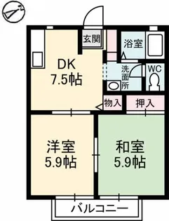 エヴァーウェル A棟【1階】の間取り