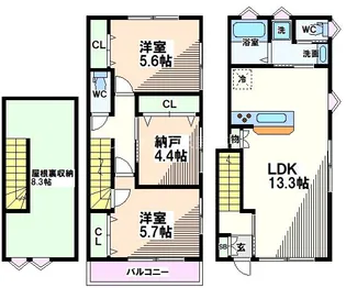 東京都国分寺市富士本1【アパート】の間取り