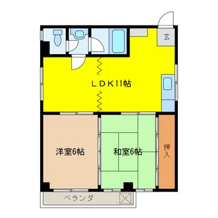 第2辰己野マンション【5階】の間取り