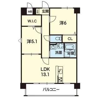 シエル大津EAST【4階】の間取り