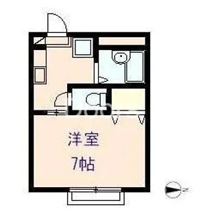 岡山県岡山市中区浜3【アパート】の間取り