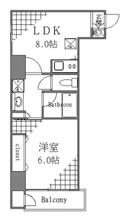 東京都荒川区荒川1【マンション】の間取り