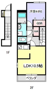 岐阜県多治見市喜多町7【アパート】の間取り