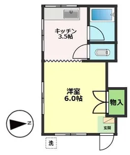 ハイツコスモス【1階】の間取り