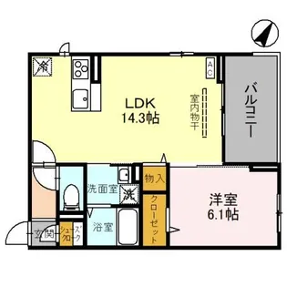 埼玉県蕨市錦町6【アパート】の間取り