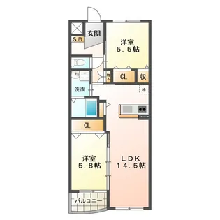 ウッドベルヒルズ【1階】の間取り