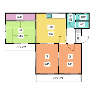 コーポクラウン【2階】の間取り